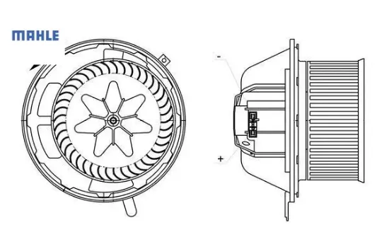 Kalorıfer motoru e81 e87 e90 e93 e84 f25 f26 mahle 64119227670 resmi