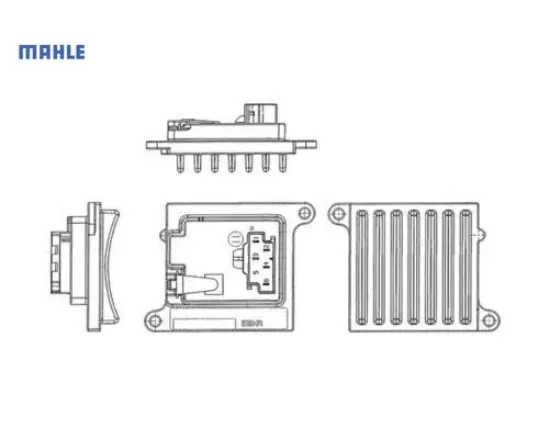 Klıma fan regulatoru w203 cl203 w220 w221 w163 mahle a2208209210 resmi