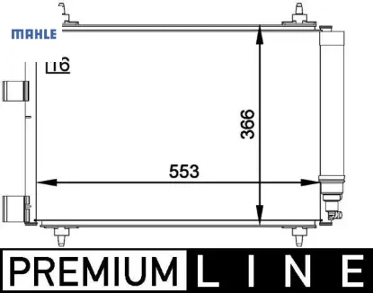 Klima radyatörü kondenser peugeot p307-p307 sw cıtroen c4-c5 2.0 hdı mahle 6453.Fh/ 6453.Fp/ 6455.Ac resmi