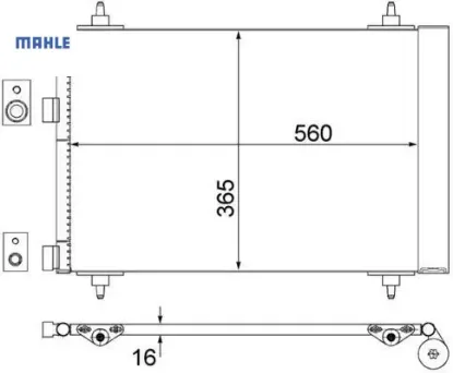 Klima radyatörü kondenser 307-307 break-307 sw c4 04 11 c5 01 04 1.6-2.0 hdı mahle 6455.Aa resmi