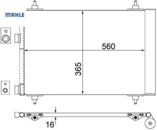 Klima radyatörü kondenser 307-307 break-307 sw c4 04 11 c5 01 04 1.6-2.0 hdı mahle 6455.Aa resmi