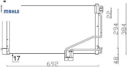 Klıma radyatoru mercedes w203 cl203 s203 c209 a209 mahle a2035001254 resmi