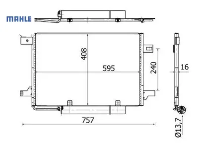 Klıma radyatoru w169 w245 mahle a1695001254 resmi