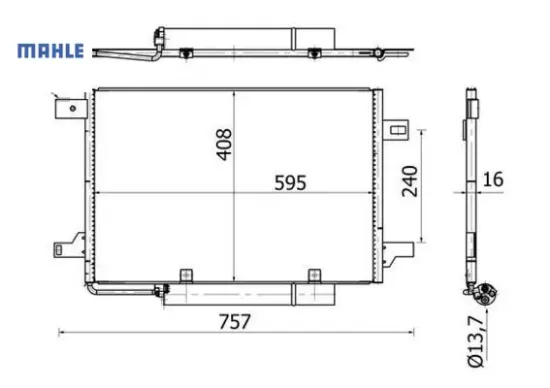 Klıma radyatoru w169 w245 mahle a1695001254 resmi