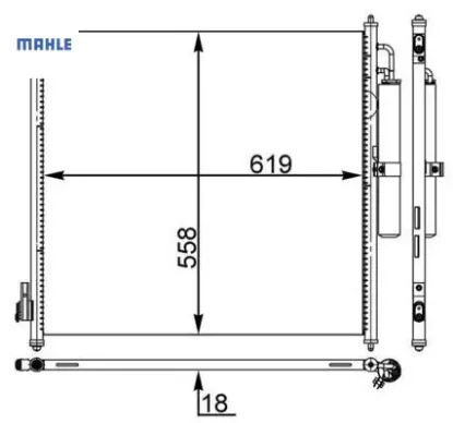Klıma radyatoru defender l663 19 r.r 4 vogue l405 12 r.r sport 2 l494 mahle lr034503/ lr035791/ lr133116/ lr137975 resmi