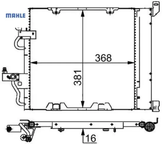 Klima radyatörü kondenseri astra h 04 10 zafıra b 05 15 1.3-1.7-1.9 cdtı-dt-dth-dtl mahle 13129195/ 93178961/ 1850099 resmi