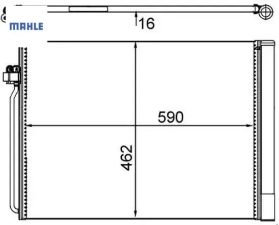 Klıma radyatoru bmw e70 f15 e71 f16 mahle 64509239992 resmi