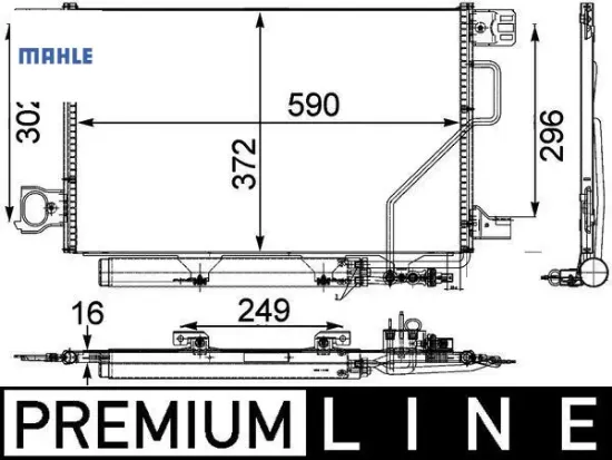 Klıma radyatoru w203 cl203 s203 c209 a209 mahle a2035002154 resmi
