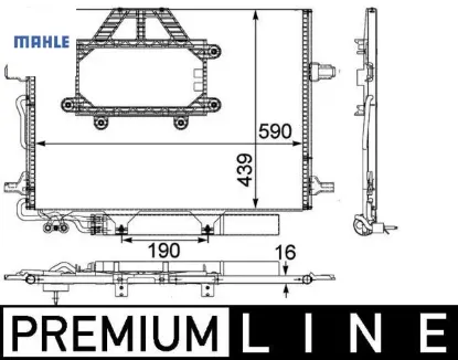 Klıma radyatoru c219 w211 s211 mahle a2115000554 resmi