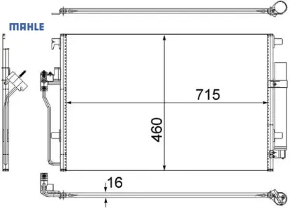 Klıma radyatoru sprınter b906 b907 b910 . Crafter 30-35-50 mahle a9065000454/ 2e0820413 resmi