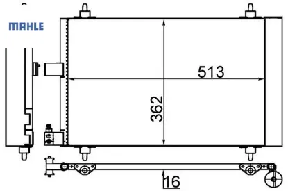 A/c-kondensator c5 / 407 mahle 6455.Fx resmi