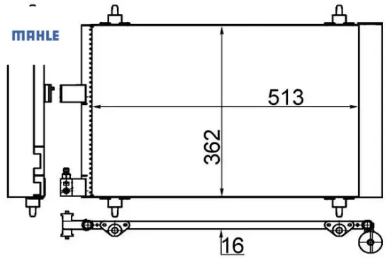 A/c-kondensator c5 / 407 mahle 6455.Fx resmi