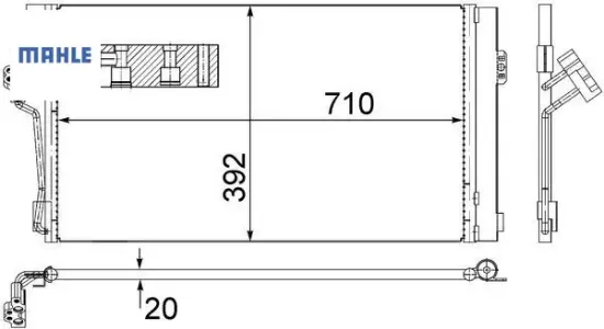 Klıma radyatoru mercedes vıto w639 03 mahle a6398350800 resmi