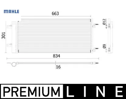 Klima radyatörü kondansatörü opel astra k 15>22 mahle 39131676/ 39011385/ 13475956 resmi