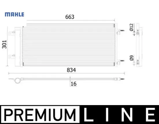Klima radyatörü kondansatörü opel astra k 15>22 mahle 39131676/ 39011385/ 13475956 resmi