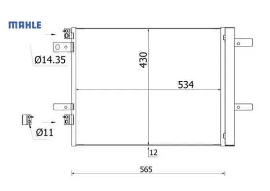 Klima radyatörü kondenseri  astra l-grandland-vıvaro c-zafıra lıfe 3008 ıı-308 ıı- 5008 ıı-508 exper mahle 9816746580/ 9817334080/ 9673629780 resmi