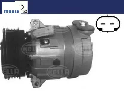 Klima kompresörü vectra b 1.6i-1.6 16v-2.0i-2.0 dtı 16v 95-03 119mm mahle 1854067/ 1854091/ 24427890 resmi