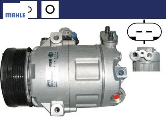Klima kompresörü astra g 1.4 16v-1.6 16v-1.8 16v-2.0 16v 98-05 109mm mahle 1854102/ 1854092/ 1854140 resmi