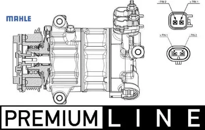 Klıma kompresoru focus ıv 17 kuga ııı 19 puma 19 1.5 ecoblue mahle jx61 19d629 hb/ 2469393 resmi