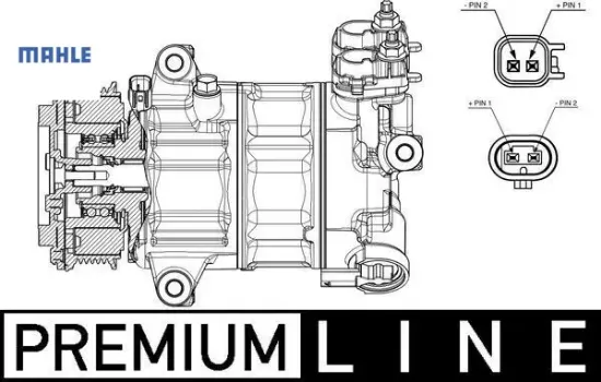 Klıma kompresoru focus ıv 17 kuga ııı 19 puma 19 1.5 ecoblue mahle jx61 19d629 hb/ 2469393 resmi