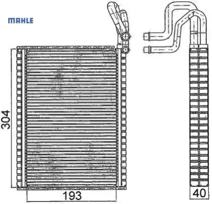 Evaporator e70 e71 e72 f15 f16 mahle 64116806555 resmi