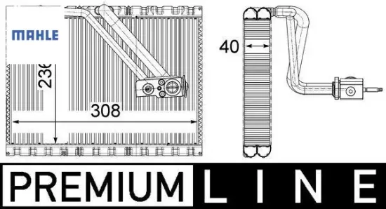 Evaporator mercedes vıto w447 14 mahle a0008304801 resmi