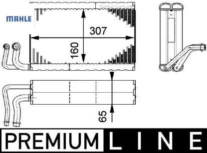 Evaporator bmw e60 e61 e63 e64 mahle 64119238655 resmi