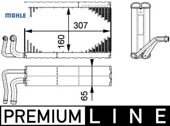 Evaporator bmw e60 e61 e63 e64 mahle 64119238655 resmi