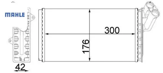 Kalorifer radyatörü scudo 96-02 -jumpy 96 expert 96-02 806 99-02 299x170 mahle 9566944680/ 6448.A7 resmi