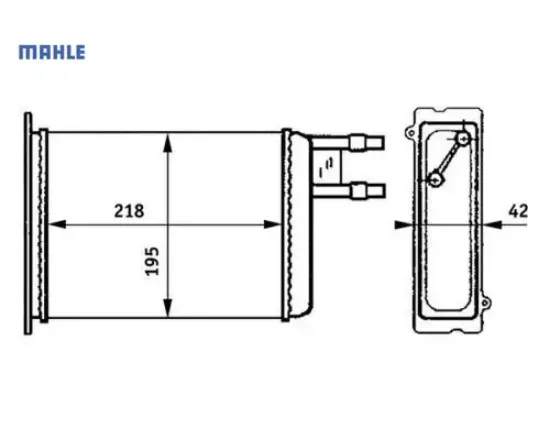 Kalorifer radyatörü ducato-boxer-jumper 94-02 220x195x42 mahle 1321309080/ 6448.93/ 6448.F9 resmi