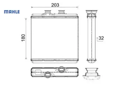 Kalorıfer radyatoru mercedes w204 w212 c218 r231 c190 r197 mahle a2048300061 resmi