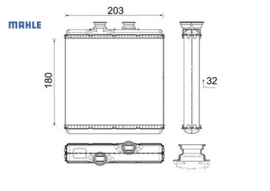 Kalorıfer radyatoru mercedes w204 w212 c218 r231 c190 r197 mahle a2048300061 resmi