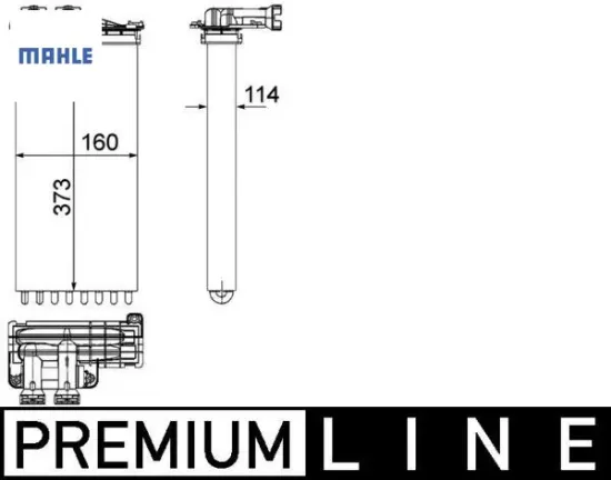 Kalorifer radyatörü peugeot p3008 09 16 p5008 09 17 ds5 11 15 mahle 6448.T9 resmi