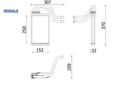 Kalorıfer radyatoru mercedes vıto w447 14 mahle a0008304401 resmi