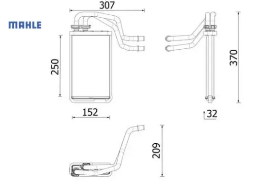 Kalorıfer radyatoru mercedes vıto w447 14 mahle a0008304401 resmi