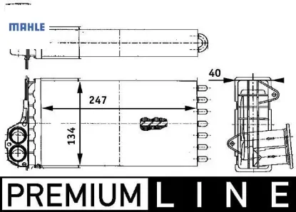 Kalorifer radyatörü 206 1.4 hdı 1999 mahle 6448.G3 resmi
