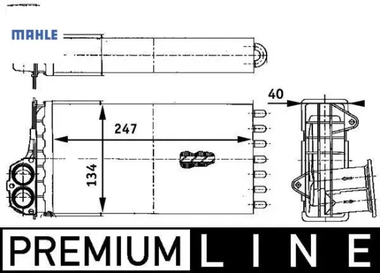 Kalorifer radyatörü 206 1.4 hdı 1999 mahle 6448.G3 resmi