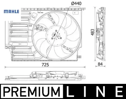 Radyator fanı premıum lıne f45 f48 mını f56 mahle 17428645860 resmi