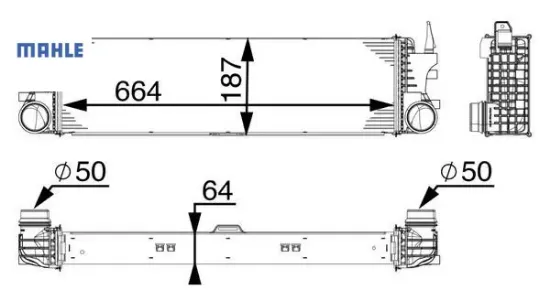 Turbosarj radyatoru mercedes vıto w447 14 mahle a4475011301 resmi