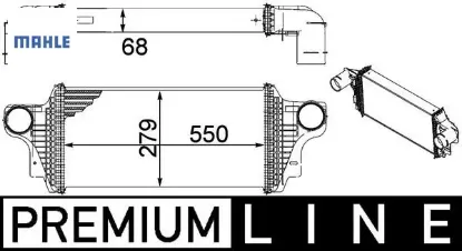 Turbosarj radyatoru x164 w164 mahle a1645000000 resmi
