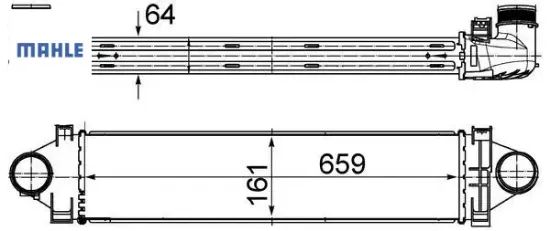 Turbo radyatoru 224dt dw12bted4 freelander 2 l359 06 14 mahle lr000926/ lr009802/ lr030762 resmi