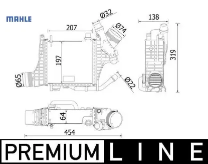 Turbosarj radyatoru mercedes m264 w205 s205 c205 a205 c257 w213 s213 c238 a238 x253 c253 mahle a2640905300 resmi