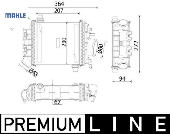 Turbosarj radyatoru w205 w212 w213 w166 w222 c217 mahle a2760900214 resmi