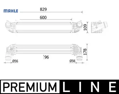 Turbo radyatörü ıntercooler astra k 15 22 1.6 cdtı dth-dtn-dtı-dtu 600x111x95 mahle 39185909/ 39109105/ 39075515/ 13356647 resmi