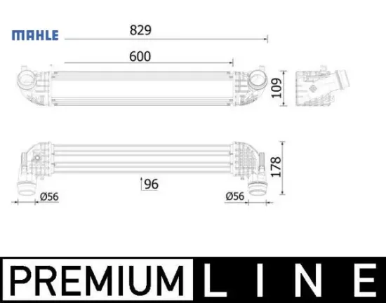 Turbo radyatörü ıntercooler astra k 15 22 1.6 cdtı dth-dtn-dtı-dtu 600x111x95 mahle 39185909/ 39109105/ 39075515/ 13356647 resmi