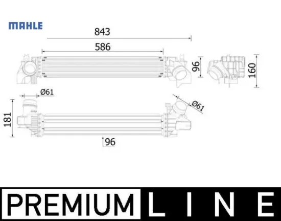 Turbosarj radyatoru f40 f52 f44 f45 f46 f48 f49 f39 . Mını f54 f55 f56 f57 f60 mahle 17517617597 resmi