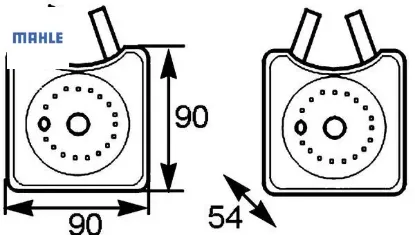Yağ soğutucusu bora-caddy-golf4/5-jetta-passat-polo-a3-leon-crafter-t5 1.4-1.9-2.5 t dı kalın tip mahle 028117021b/ 028117021k/ 028117021l resmi