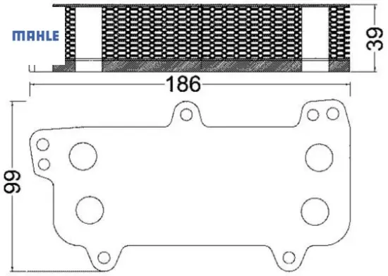 Yağ soğutucusu transporter t5 - touareg 2.5 tdı 2004-2010 130ps mahle 070117021d resmi