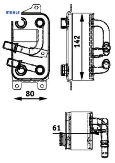 Sanzıman yag sogutucu premıum lıne e60 e65 m54 mahle 17217519213 resmi