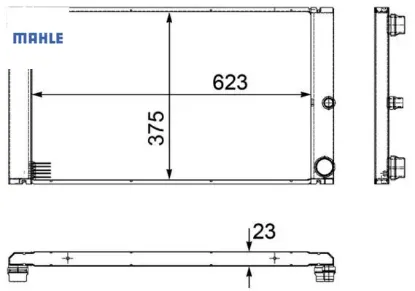 Motor su radyatoru bmw e60 e65 m47n m57n premıum lıne mahle 17117795878 resmi